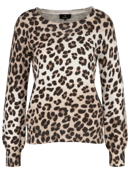 Monari – Monari - Strickpullover mit Leo-Print