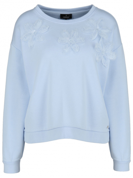 Monari – Monari - Sweatshirt mit Blumenapplikation