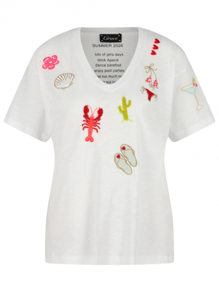 Grace – Grace - T-Shirt mit Applikationen