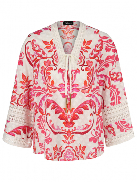 Grace – Grace - Tunikabluse mit Spitzenborten