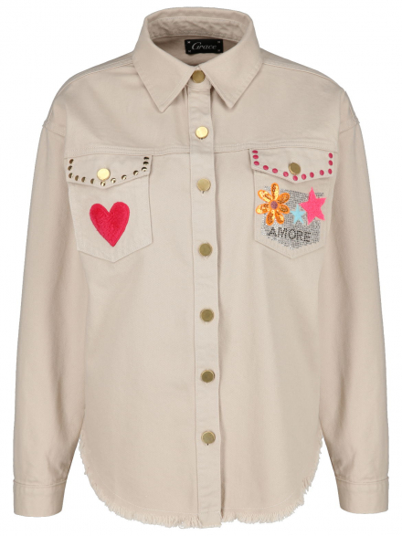 Grace – Grace - Overshirt mit Applikationen