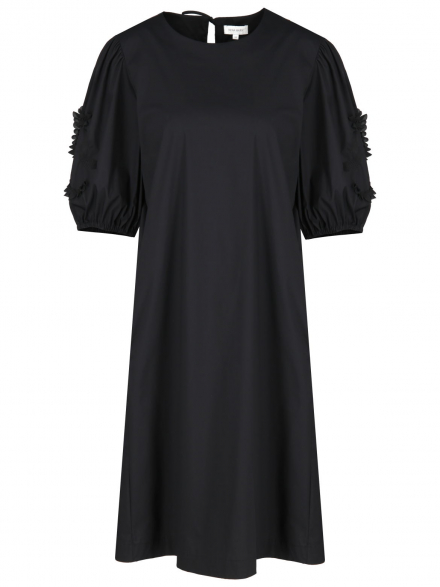 Rena Marx – Rena Marx - Popeline-Kleid mit Blumen-Applikation