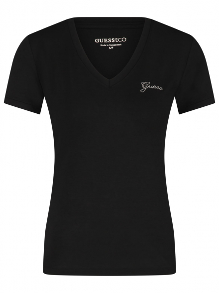 Guess Jeans – Guess Jeans - T-Shirt mit Strass-Logo