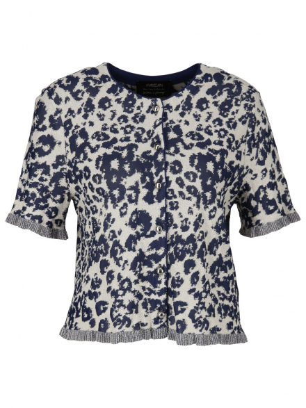 Marc Cain – Marc Cain - Cardigan mit Leo-Jacquard