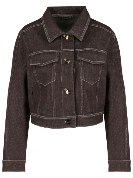 Marc Cain – Marc Cain - Jeansjacke mit Metallic-Garn