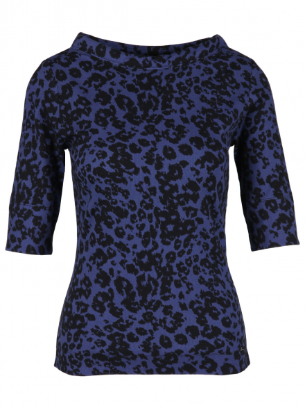 Marc Cain – Marc Cain - Rippshirt mit Leo-Print