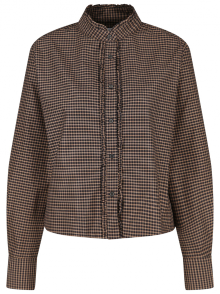 Rossana Diva – Rossana Diva - Stehkragenbluse mit Vichymuster