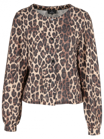 Monari – Monari - Sweat-Cardigan mit Leoprint