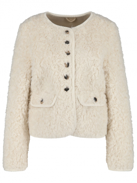 White Label – White Label - Kastenjacke aus Webpelz