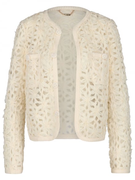 Rich & Royal – Rich &amp; Royal - Meshjacke mit Applikationen