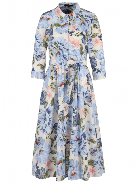 Oui – Oui - Hemdblusenkleid mit Print