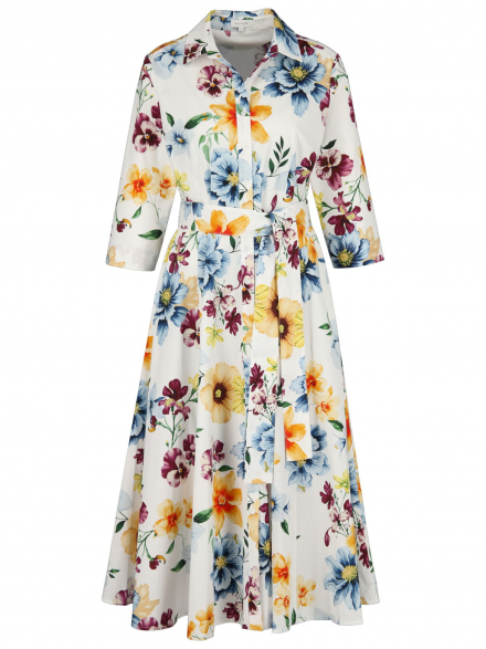 Rena Marx – Rena Marx - Hemdblusenkleid mit Blumenprint
