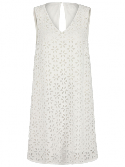 120% Lino – 120% Lino - Shiftkleid mit Broderie Anglaise