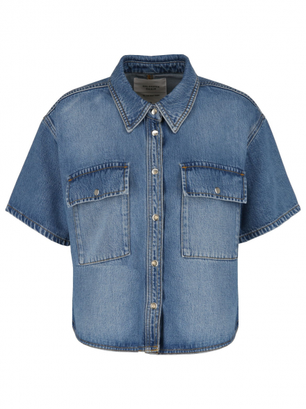 Goldgarn – Goldgarn - Kurzarmbluse aus Denim