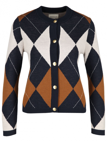 Gant – Gant - Cardigan mit Argyle-Muster