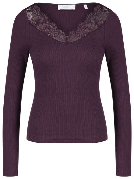 Rich & Royal – Rich &amp; Royal - Longsleeve aus Feinripp-Jersey