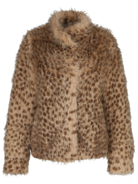 Rich & Royal – Rich &amp; Royal - Webpelzjacke mit Leoprint