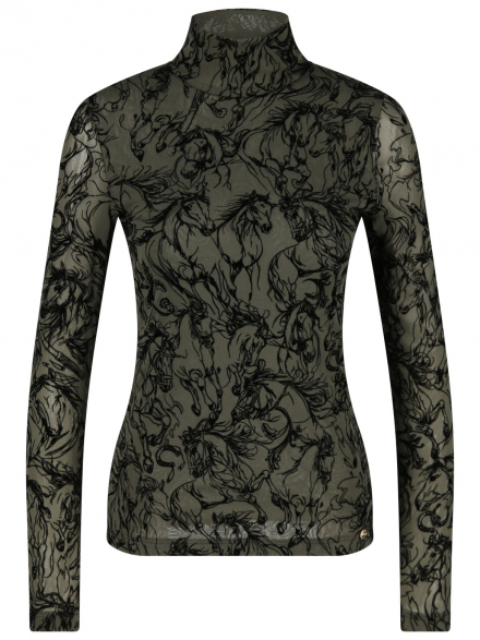 Marc Cain – Marc Cain - Langarmshirt mit Flockprint