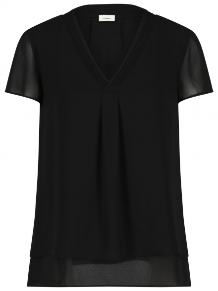 S.Oliver Black L. – S.Oliver Black L. - Bluse mit Flügelärmeln