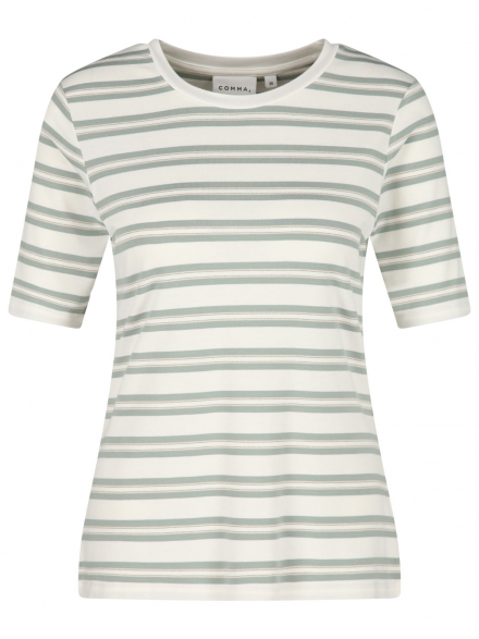 Comma – Comma - T-Shirt mit Ringelmuster