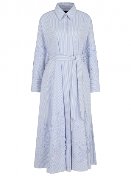 Marc Cain – Marc Cain - Hemdblusenkleid mit Streifenmuster