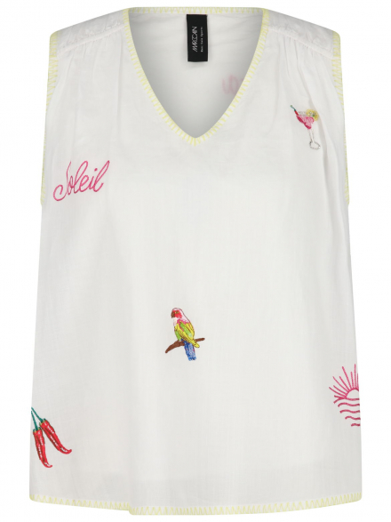 Marc Cain Sport – Marc Cain Sport - Blusentop mit Stickereien
