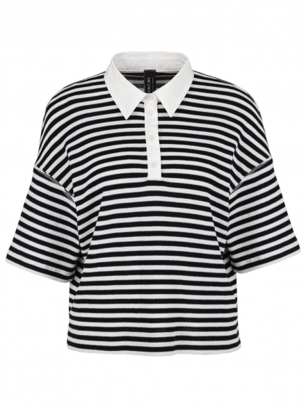 Marc Cain Sport – Marc Cain Sport - Strick-Polo mit Streifen