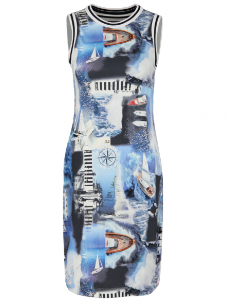 Marc Cain Sport – Marc Cain Sport - Rippkleid mit Printmix