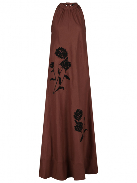 Icona – Icona - Neckholder-Kleid aus Leinen