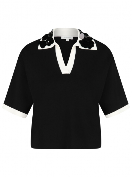 Rena Marx – Rena Marx - Strickshirt mit Paillettenbesatz