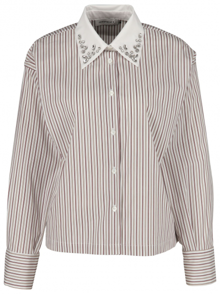 Shirtaporter – Shirtaporter - Hemdbluse mit Strassdetail