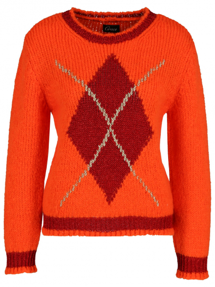 Grace – Grace - Pullover mit Argyle-Karo
