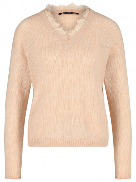 Luisa Cerano – Luisa Cerano - Pullover mit Spitzeneinsatz