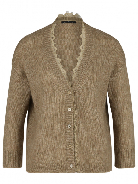 Luisa Cerano – Luisa Cerano - Cardigan mit Spitzenbesatz