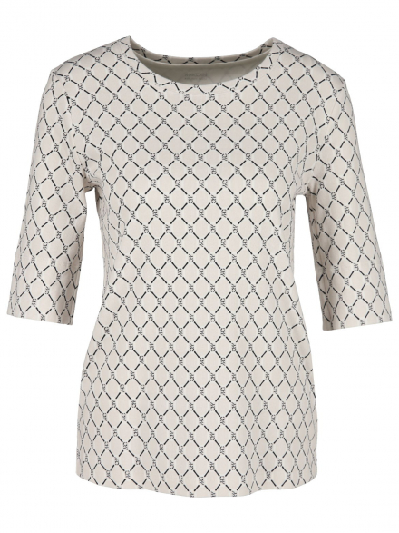 Marc Cain Sport – Marc Cain Sport - Rippshirt mit Logo-Print