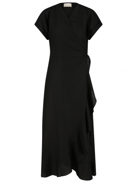 Angela Davis – Angela Davis - Wickelkleid aus Leinen-Mix