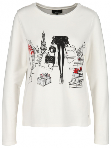 Monari - Langarmshirt mit Frontprint