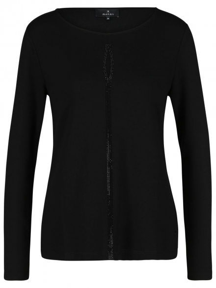Monari - Langarmshirt mit Strassdetails
