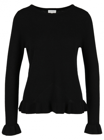 Rena Marx – Rena Marx - Kaschmirpullover mit Rüschensaum