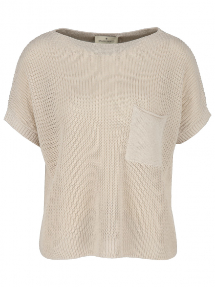 Bruno Manetti – Bruno Manetti - Strickshirt mit Leinen