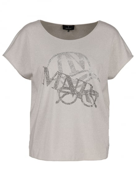 Monari – Monari - Shirt mit Strass-Applikationen