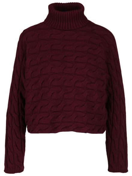 Oui – Oui - Strickpullover mit Zopfmuster