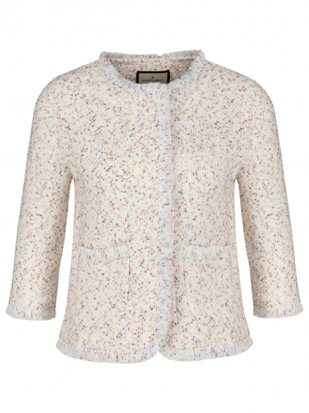 Bruno Manetti – Bruno Manetti - Kastenjacke mit ausgefransten Kanten