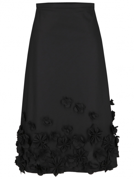 Meimeij – Meimeij - Midirock mit Blumen-Applikation