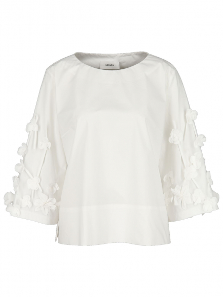 Meimeij – Meimeij - Bluse mit Blumenapplikation