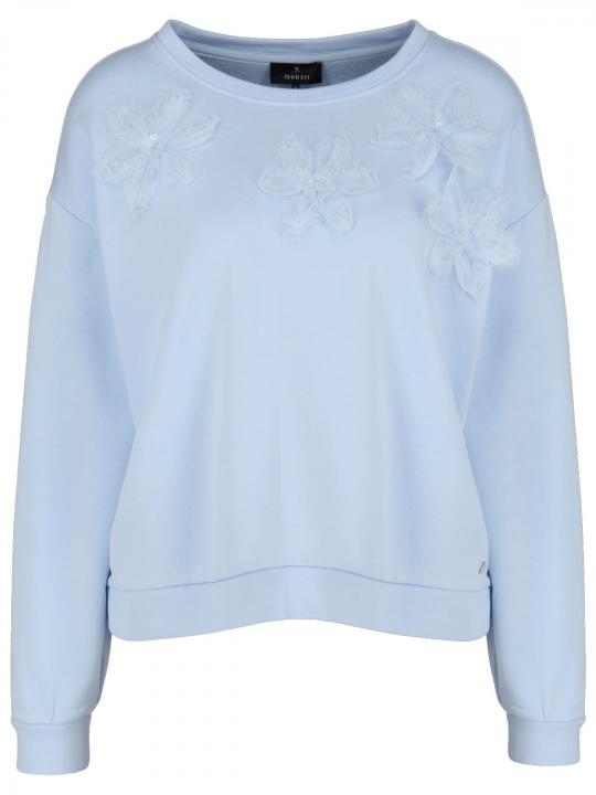 Monari - Sweatshirt mit Blumenapplikation