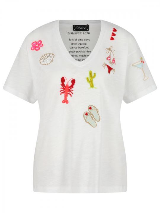 Grace - T-Shirt mit Applikationen