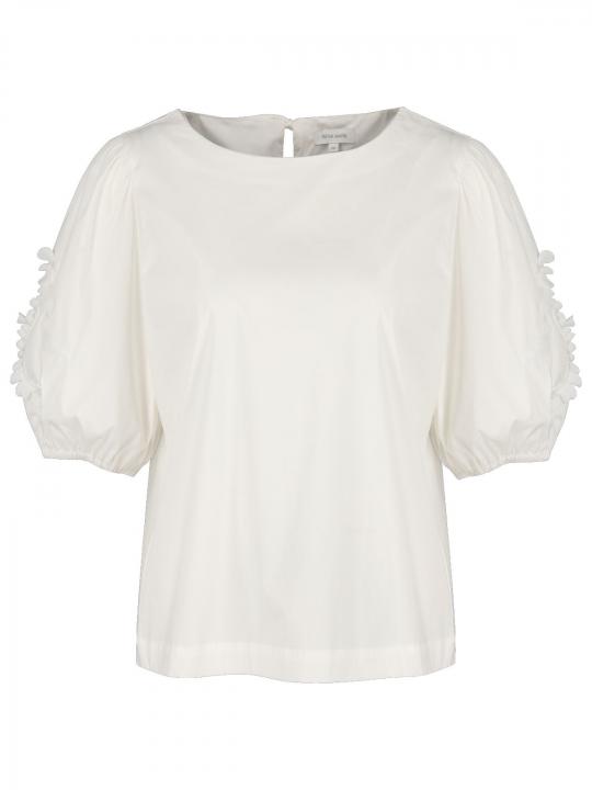 Rena Marx - Bluse mit Blumen-Applikation