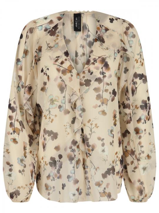 Marc Cain - Volantbluse mit Print