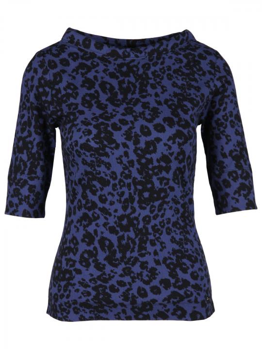 Marc Cain - Rippshirt mit Leo-Print